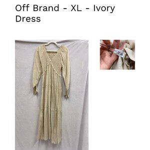 Off-Brand Ivory Dress - XL